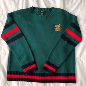 Forever 21 Green,Red, Navy Blue Knit Sweater